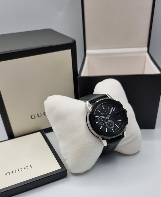 High Quality Luxury Branded Watch - Black & Silver