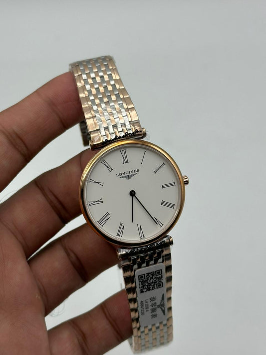 High Quality Luxury Branded Watch - Rose & Silver