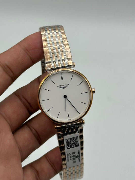 High Quality Luxury Branded Watch - Rose & Silver