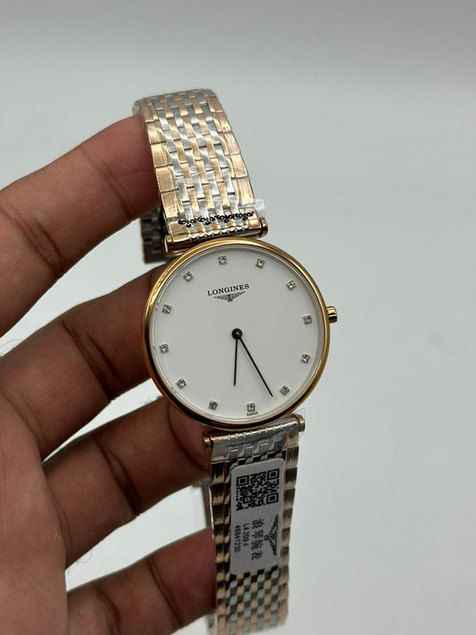 High Quality Luxury Branded Watch - Rose & Silver
