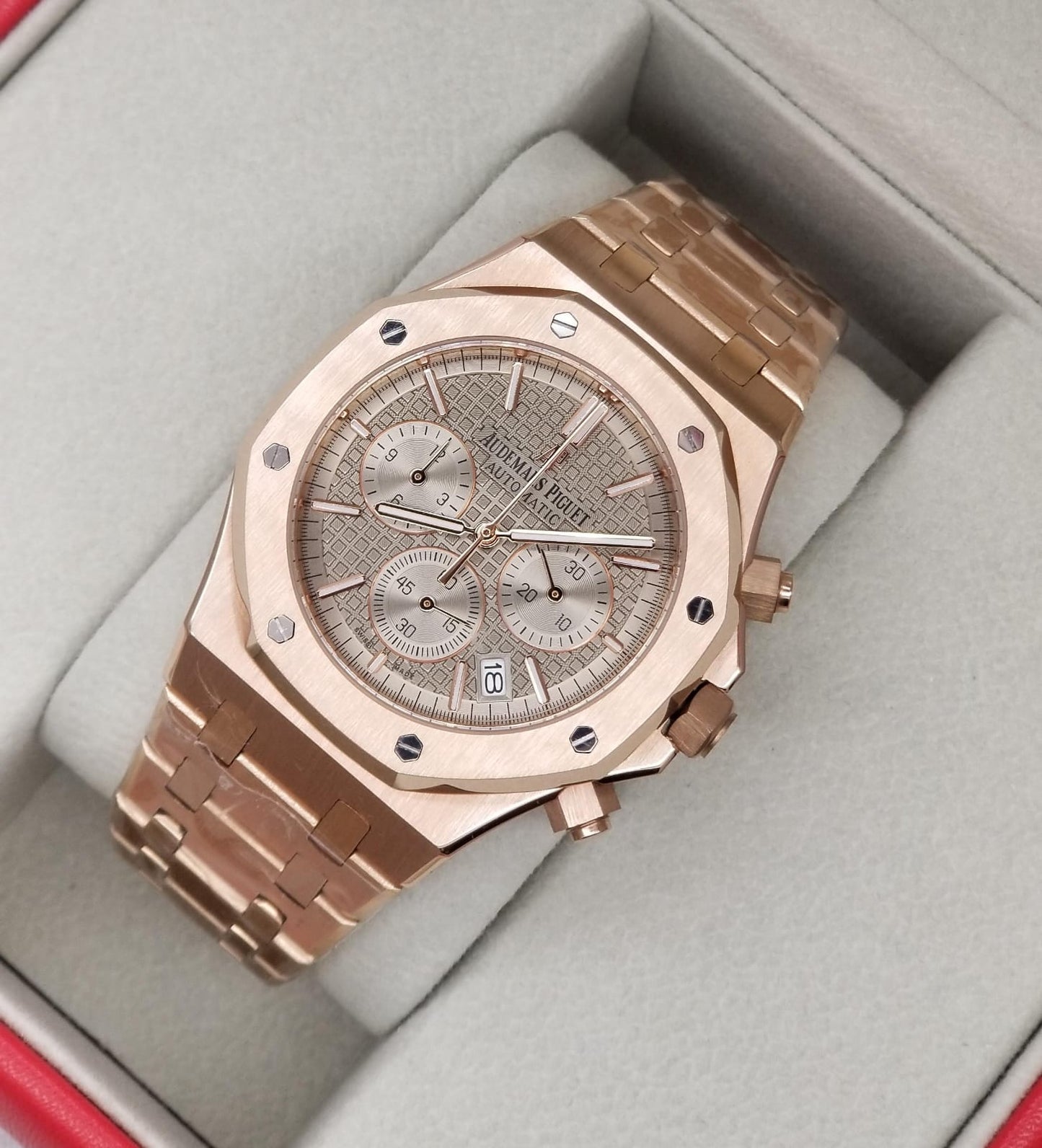 High Quality Luxury Branded Watch - Rose Gold