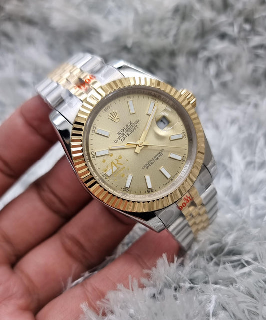 High Quality Luxury Branded Watch - Gold & Silver