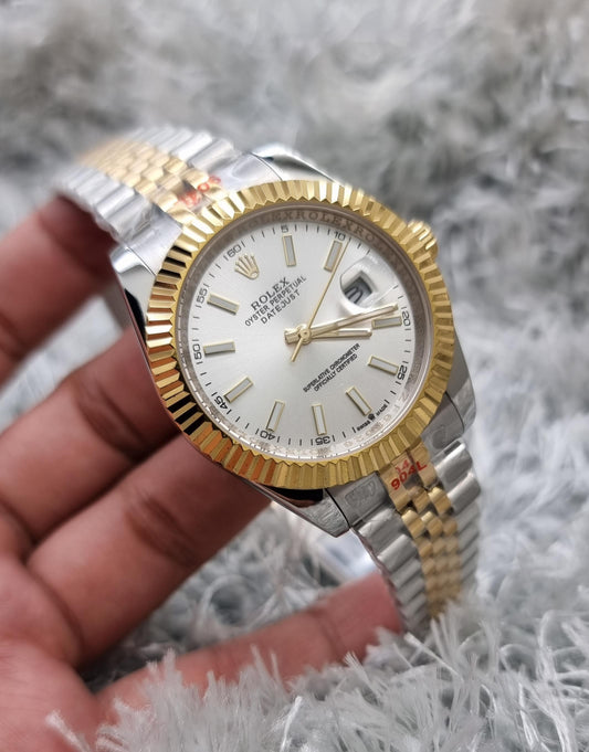 High Quality Luxury Branded Watch - Gold & Silver