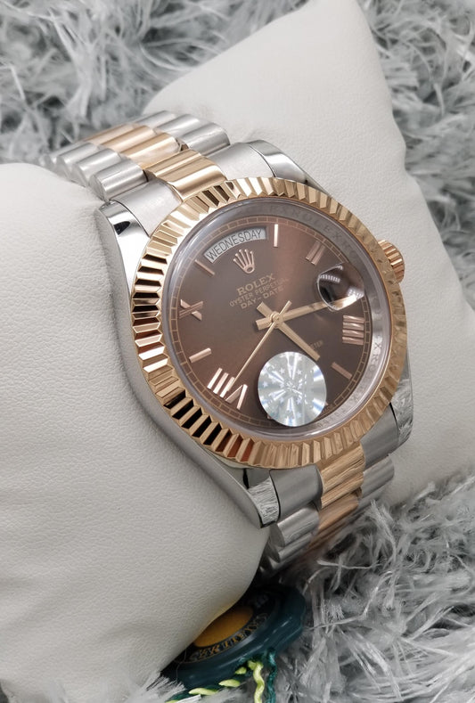 High Quality Luxury Branded Watch - Rose & Silver