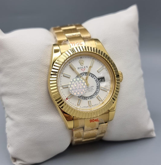 High Quality Luxury Branded Watch - White Dail