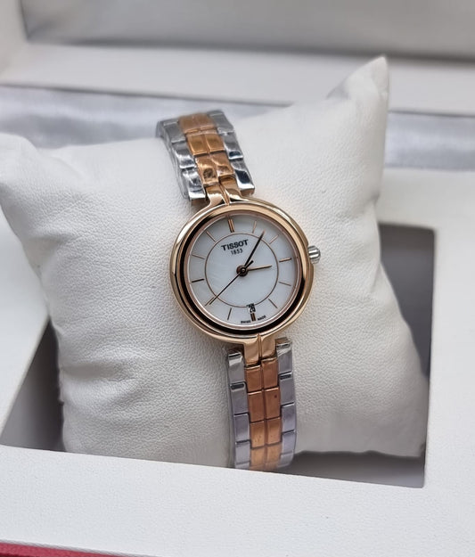 High Quality Luxury Branded Watch - Silver & Rose