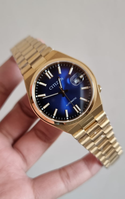 High Quality Luxury Branded Watch - Gold Blue