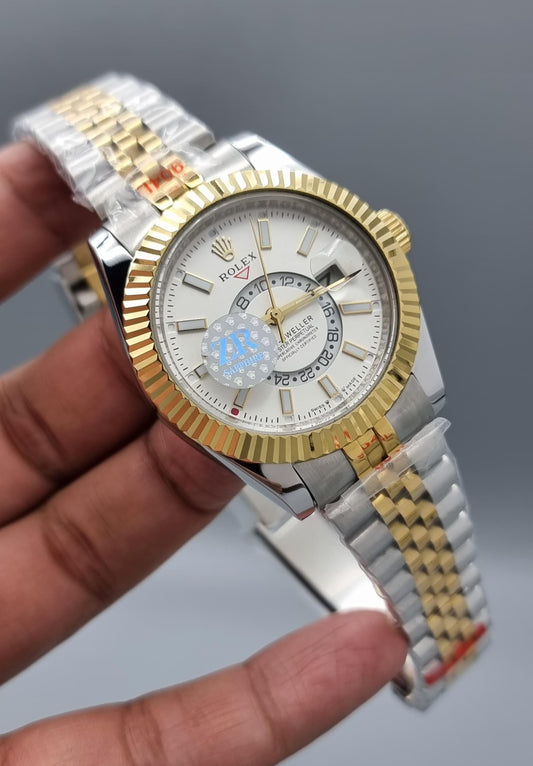 High Quality Luxury Branded Watch - White Dail