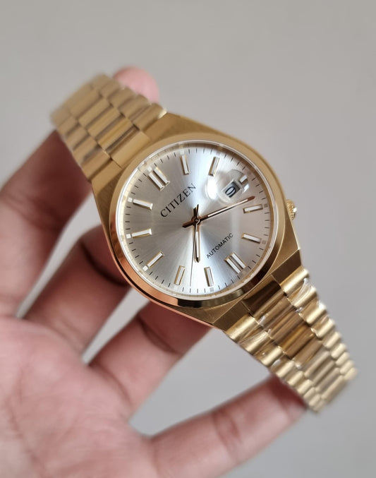 High Quality Luxury Branded Watch - Gold White Dail