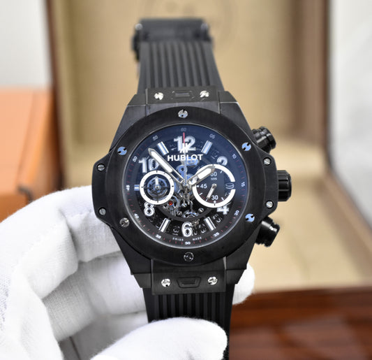 High Quality Luxury Branded Watch - Pure Black