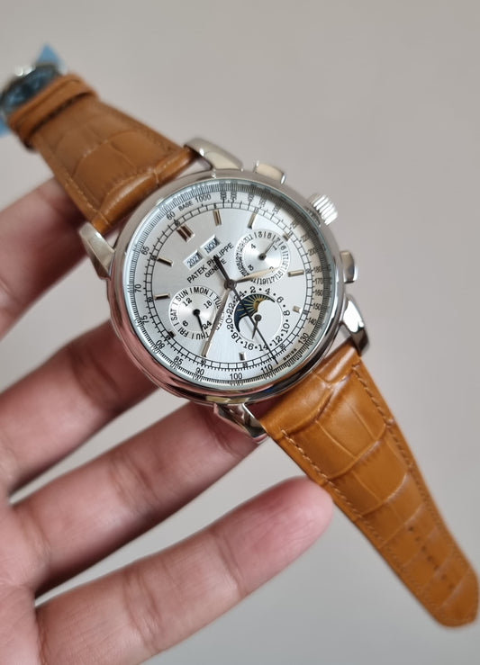 High Quality Luxury Branded Watch - Brown Strap