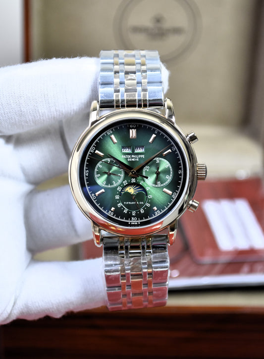 High Quality Luxury Branded Watch - Green(Chain)