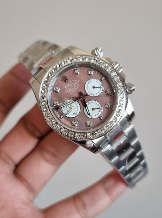 High Quality Luxury Branded Watch - PInk Dail
